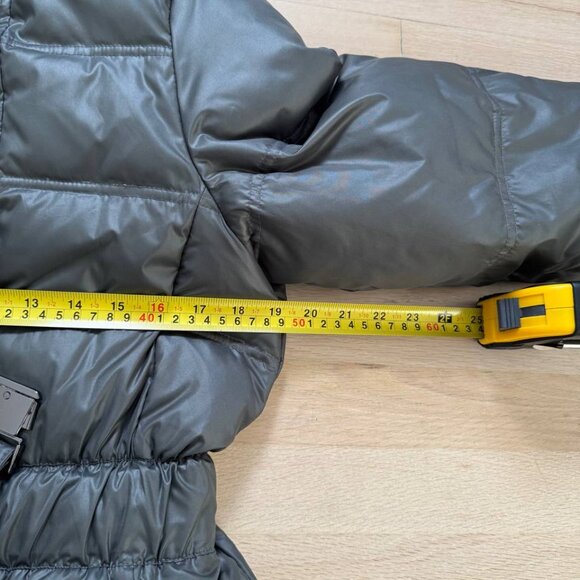 Grey London Fog puffer Downed jacket with belt women’s Large #winterjacket - Picture 6 of 8